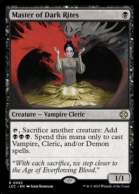 Master of Dark Rites (83) [The Lost Caverns of Ixalan Commander]