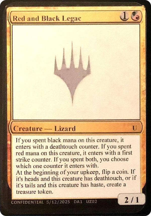 Red and Black Legac [Un-Known Event Playtest Cards]