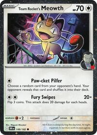 Team Rocket's Meowth (Cosmos Holo) (149/182) [Miscellaneous Cards and Products]