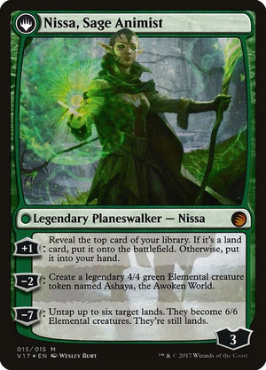 Nissa, Vastwood Seer // Nissa, Sage Animist (15) [From the Vault: Transform] Reverse