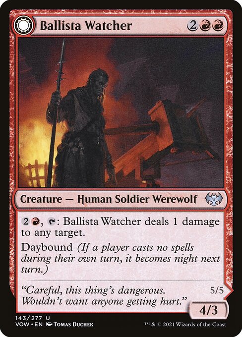 Ballista Watcher // Ballista Wielder (143) [Innistrad: Crimson Vow]