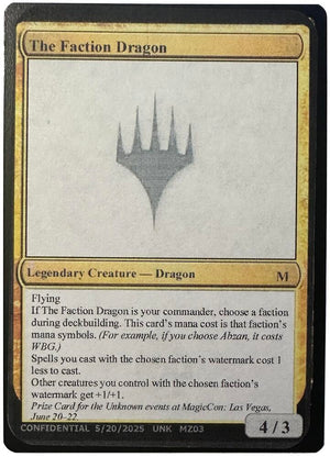 The Faction Dragon [Un-Known Event Playtest Cards]