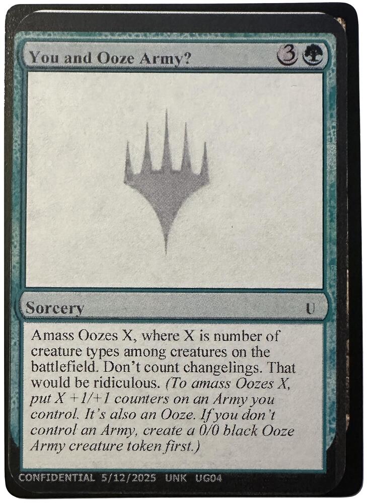 You and Ooze Army? [Un-Known Event Playtest Cards]