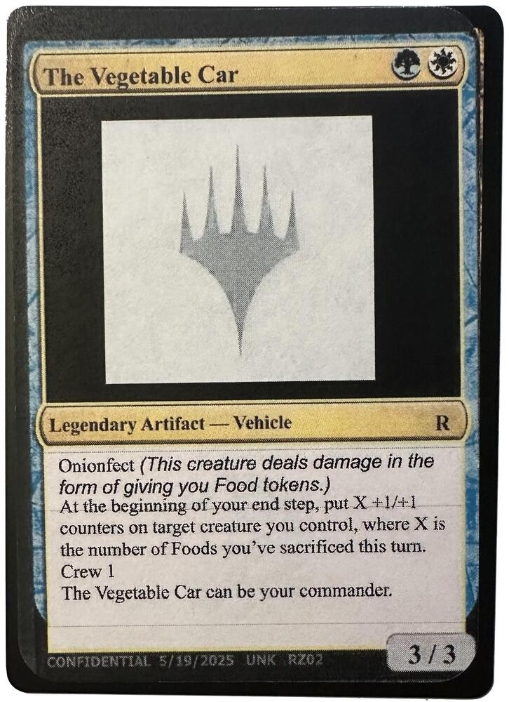 The Vegetable Car [Un-Known Event Playtest Cards]