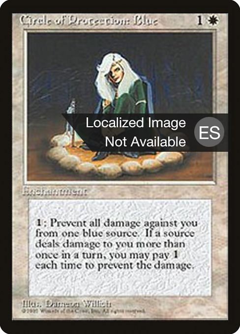 Circle of Protection: Blue (15) [Fourth Edition Foreign Black Border]