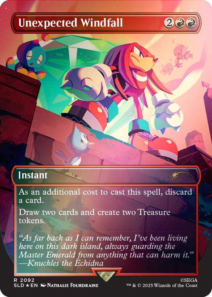 Unexpected Windfall (2092) (Rainbow Foil) [Secret Lair Drop]