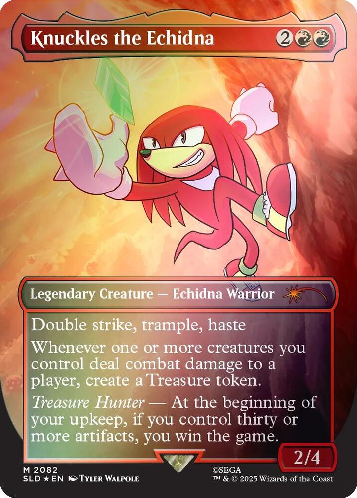 Knuckles the Echidna (Rainbow Foil) (2082) [Secret Lair Drop]