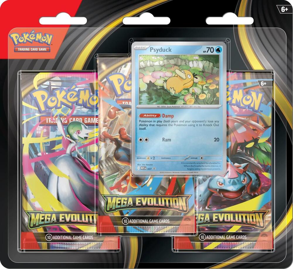 Mega Evolution 3 Pack Blister Psyduck