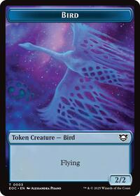 Bird // Golem (0012) Double-Sided Token (3 // 12) [Edge of Eternities Commander]