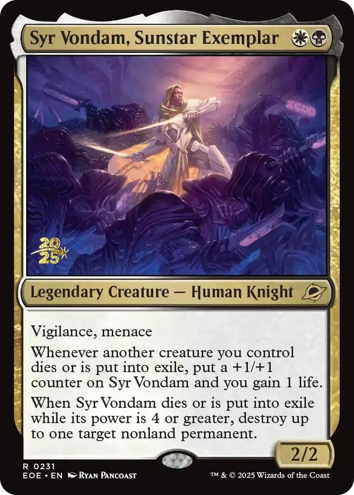 Syr Vondam, Sunstar Exemplar (231) [Prerelease Cards]