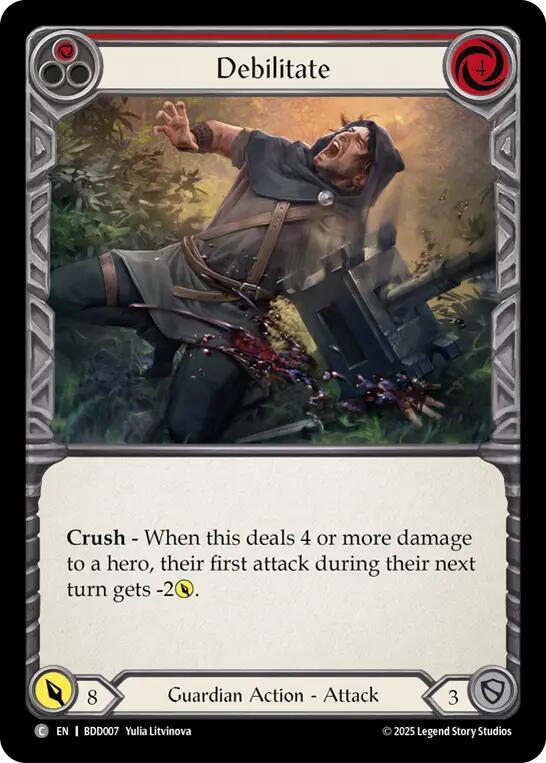 Debilitate (Red) (BDD007) [Welcome Deck Bravo]