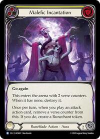 Malefic Incantation (Yellow) (AVS022) [Armory Deck: Legends Viserai]