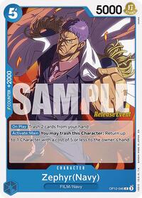 Zephyr(Navy) (OP12-046) [Legacy of the Master Release Event Cards]