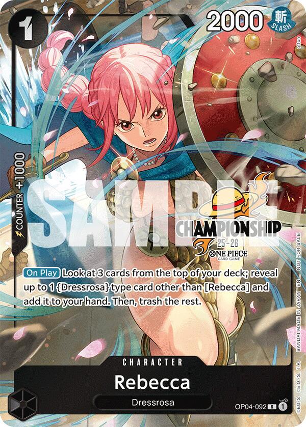 Rebecca (CS 25-26 Celebration Pack) (OP04-092) [One Piece Promotion Cards]