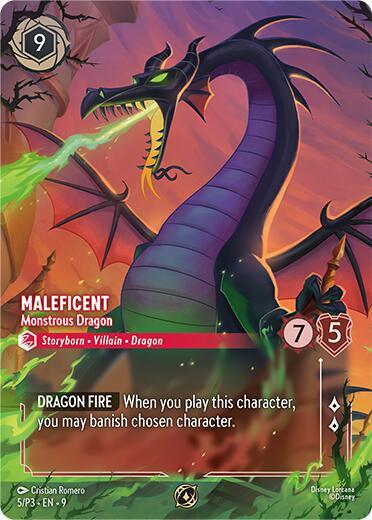 Maleficent - Monstrous Dragon (Store Championship) (5) [Disney Lorcana Promo Cards]