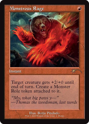 Monstrous Rage (Retro Frame) (2) [WPN & Gateway Promos]