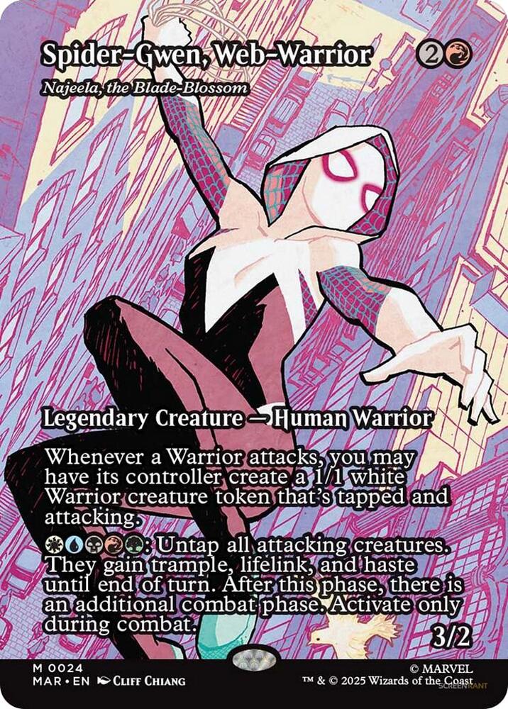 Spider-Gwen, Web-Warrior - Najeela, the Blade-Blossom (Borderless) (24) [Marvel Universe Eternal-Legal]