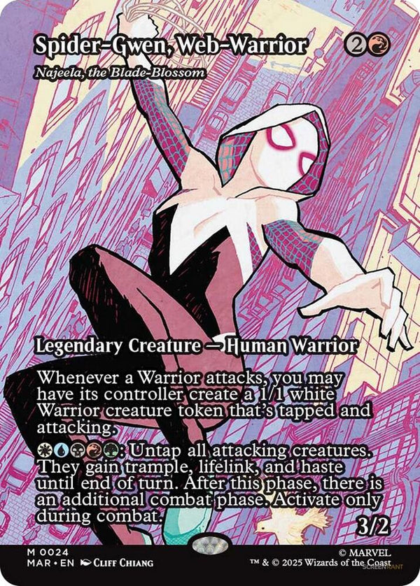Spider-Gwen, Web-Warrior - Najeela, the Blade-Blossom (Borderless) (24) [Marvel Universe Eternal-Legal]