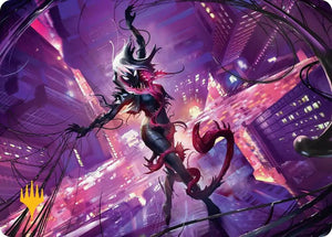 Gwenom, Remorseless Art Card (Gold-Stamped Planeswalker Symbol) (8) [Marvel's Spider-Man Art Series]
