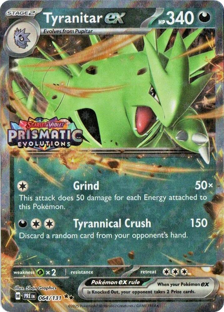 Tyranitar ex (Prismatic Evolutions Stamp) (064/131) [Miscellaneous Cards and Products]