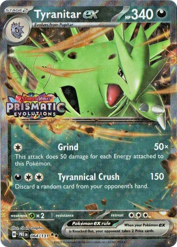Tyranitar ex (Prismatic Evolutions Stamp) (064/131) [Miscellaneous Cards and Products]