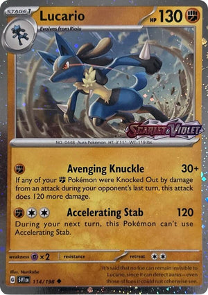 Lucario (Scarlet & Violet Stamp) (114/198) [Miscellaneous Cards and Products]