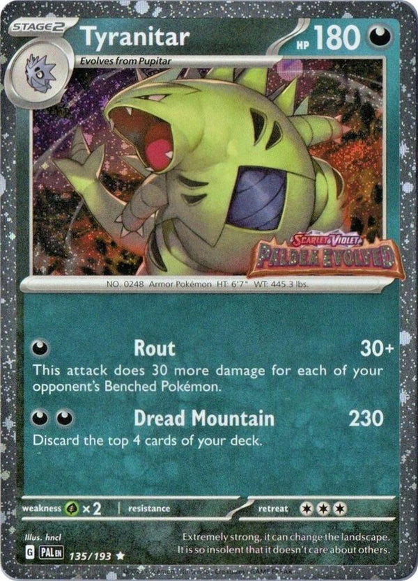 Tyranitar (Paldea Evolved Stamp) (135/193) [Miscellaneous Cards and Products]