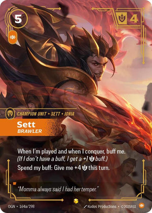Sett - Brawler (Alternate Art) (164a/298) [Origins]