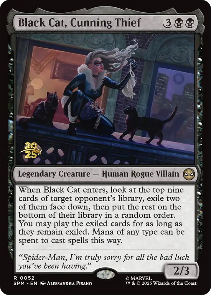 Black Cat, Cunning Thief (52) [Prerelease Cards]