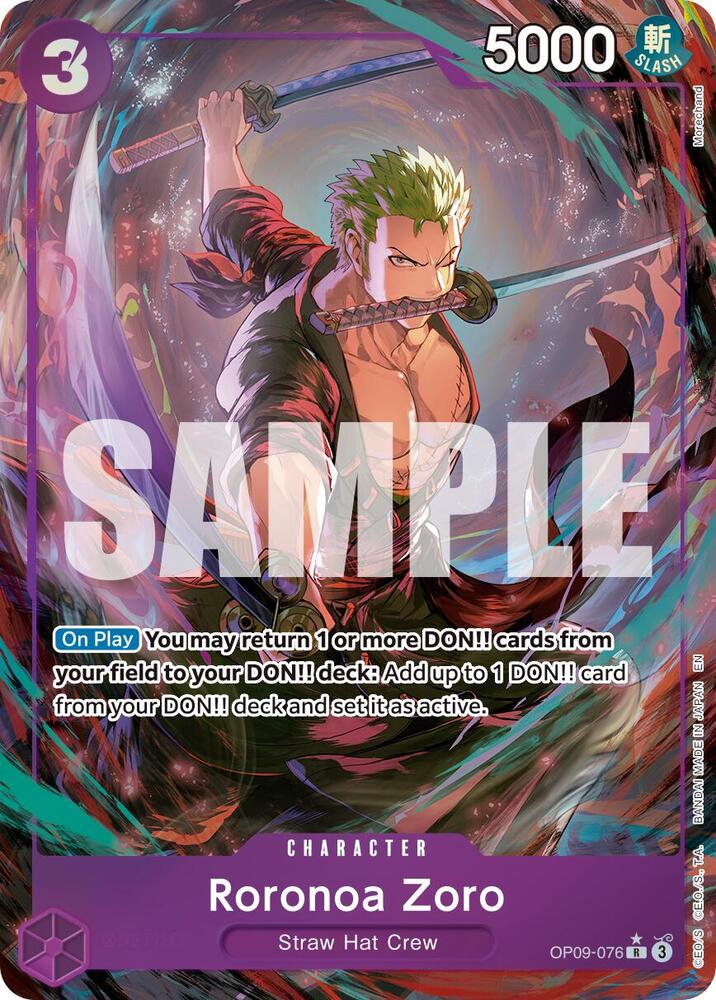 Roronoa Zoro - OP09-076 (Alternate Art) [Premium Booster -The Best- Vol. 2]