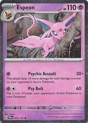 Espeon - 033/131 (Cosmos Holo) [Miscellaneous Cards and Products]