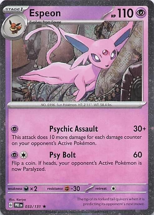 Espeon - 033/131 (Cosmos Holo) [Miscellaneous Cards and Products]
