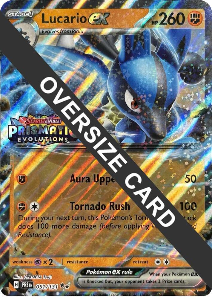 Lucario ex (Prismatic Evolutions Stamp) (051/131) [Jumbo Cards]