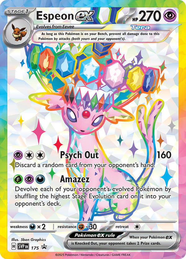 Espeon ex - 175 (SVP 175) [SV Scarlet and Violet Promo Cards]