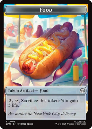 Food // Robot Double-Sided Token (5 // 6) [Marvel's Spider-Man]