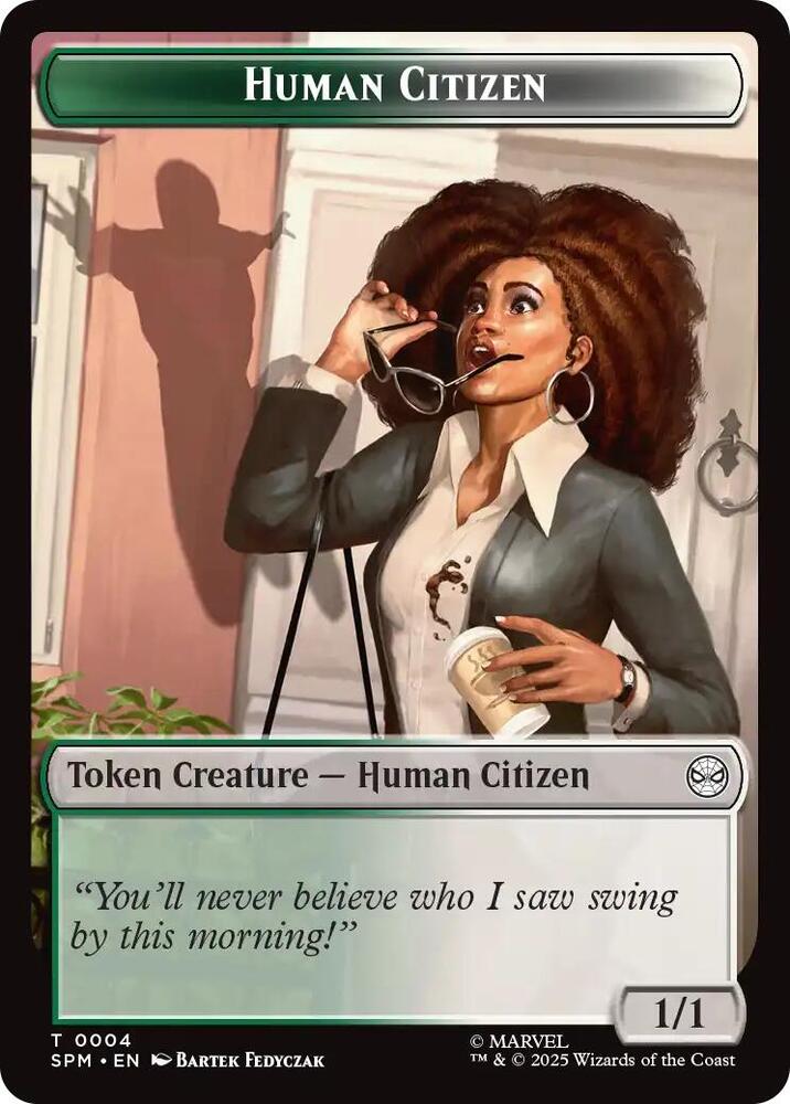 Human Citizen // Treasure Double-Sided Token (4 // 7) [Marvel's Spider-Man]