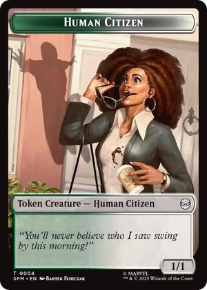 Human Citizen // Treasure Double-Sided Token (4 // 7) [Marvel's Spider-Man]