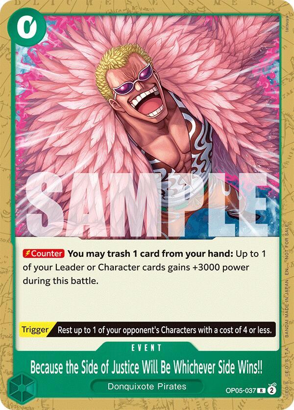 Because the Side of Justice Will Be Whichever Side Wins!! (Tournament Pack 2025 Vol. 4) (OP05-037) [One Piece Promotion Cards]
