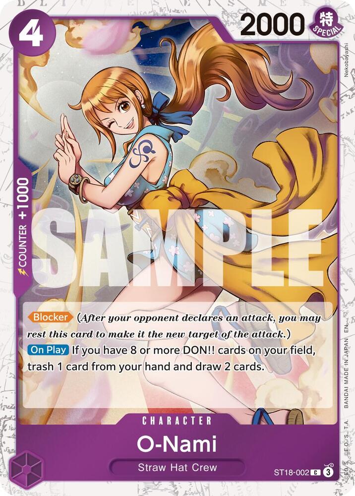O-Nami (Pirate Foil) (ST18-002) [Premium Booster -The Best- Vol. 2]