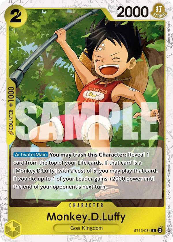 Monkey.D.Luffy - ST13-014 (Pirate Foil) [Premium Booster -The Best- Vol. 2]