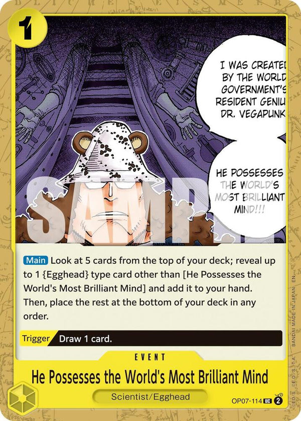 He Possesses the World's Most Brilliant Mind (Reprint) (OP07-114) [Premium Booster -The Best- Vol. 2]