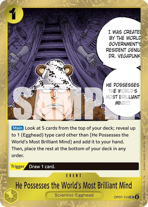 He Possesses the World's Most Brilliant Mind (Pirate Foil) (OP07-114) [Premium Booster -The Best- Vol. 2]