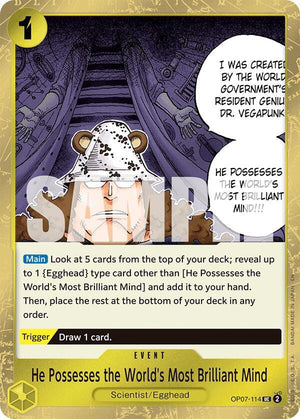 He Possesses the World's Most Brilliant Mind (Pirate Foil) (OP07-114) [Premium Booster -The Best- Vol. 2]