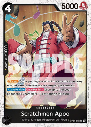 Scratchmen Apoo - OP08-087 (Pirate Foil) [Premium Booster -The Best- Vol. 2]