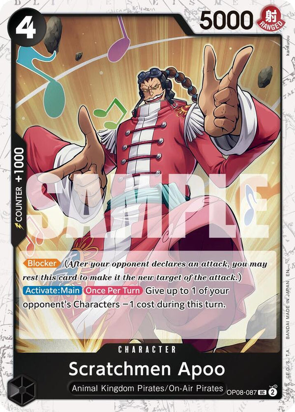 Scratchmen Apoo - OP08-087 (Pirate Foil) [Premium Booster -The Best- Vol. 2]