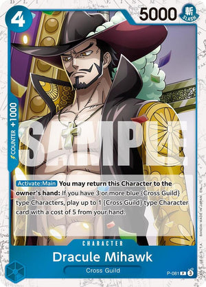 Dracule Mihawk - P-081 (Pirate Foil) [Premium Booster -The Best- Vol. 2]