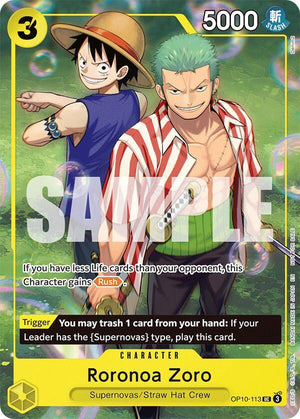 Roronoa Zoro (Learn Together Deck Set - Set Sail Event) (OP10-113) [One Piece Promotion Cards]