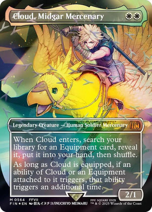 Cloud, Midgar Mercenary (Borderless) (Chocobo Track Foil) (564) [Final Fantasy]