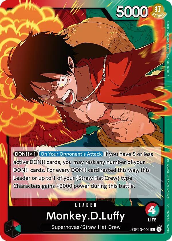 Monkey.D.Luffy (001) (OP13-001) [Carrying On His Will]
