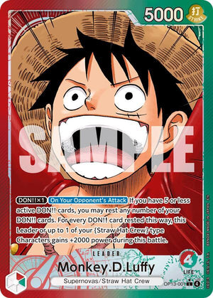 Monkey.D.Luffy (001) (Alternate Art) (OP13-001) [Carrying On His Will]